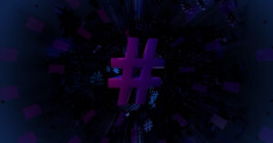 dark hashtag icon