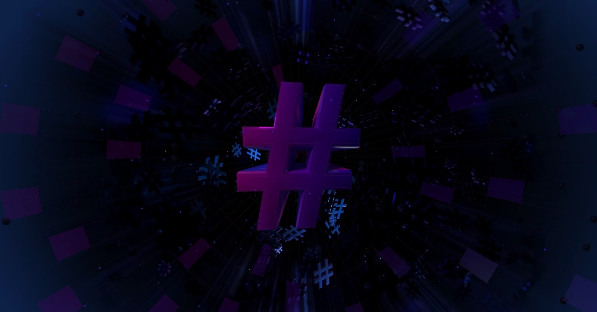 dark hashtag icon