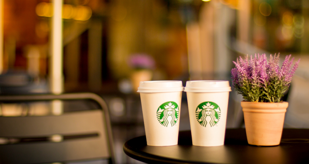 two cups of coffee on table