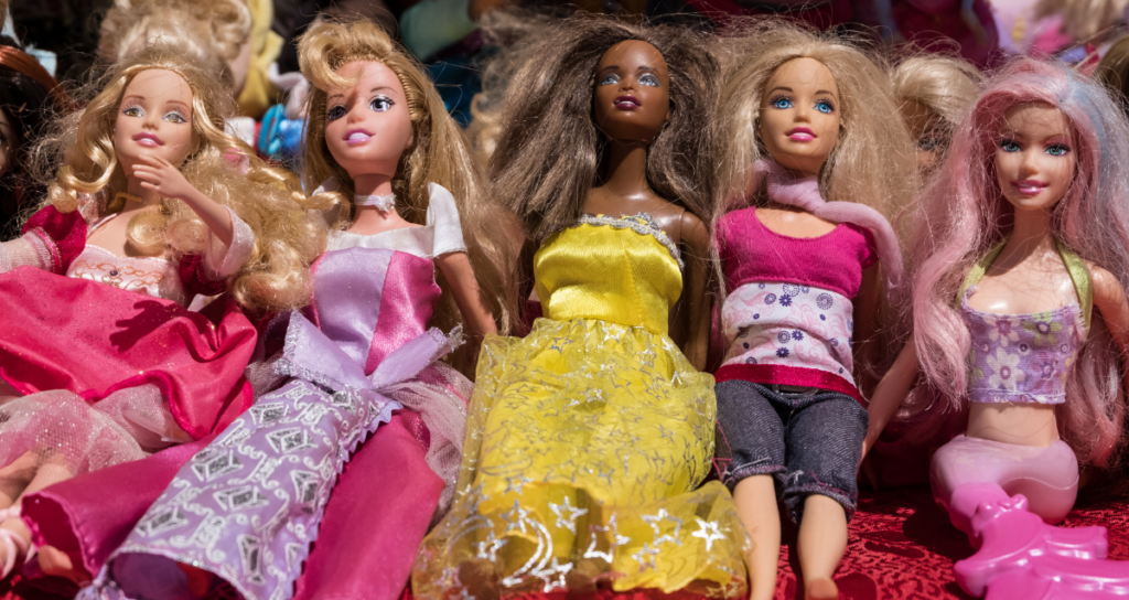 bunch of barbie dolls