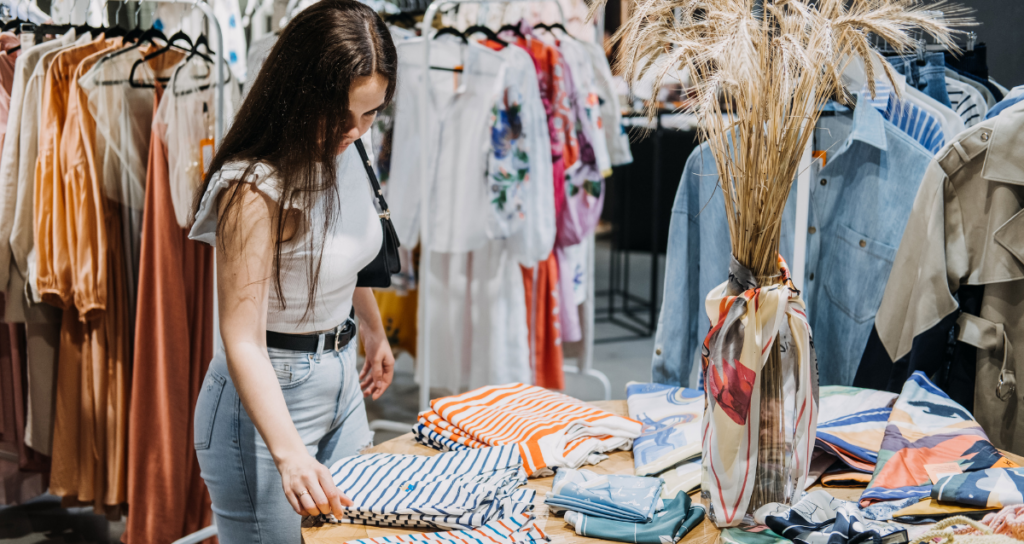 a lady shopping in store